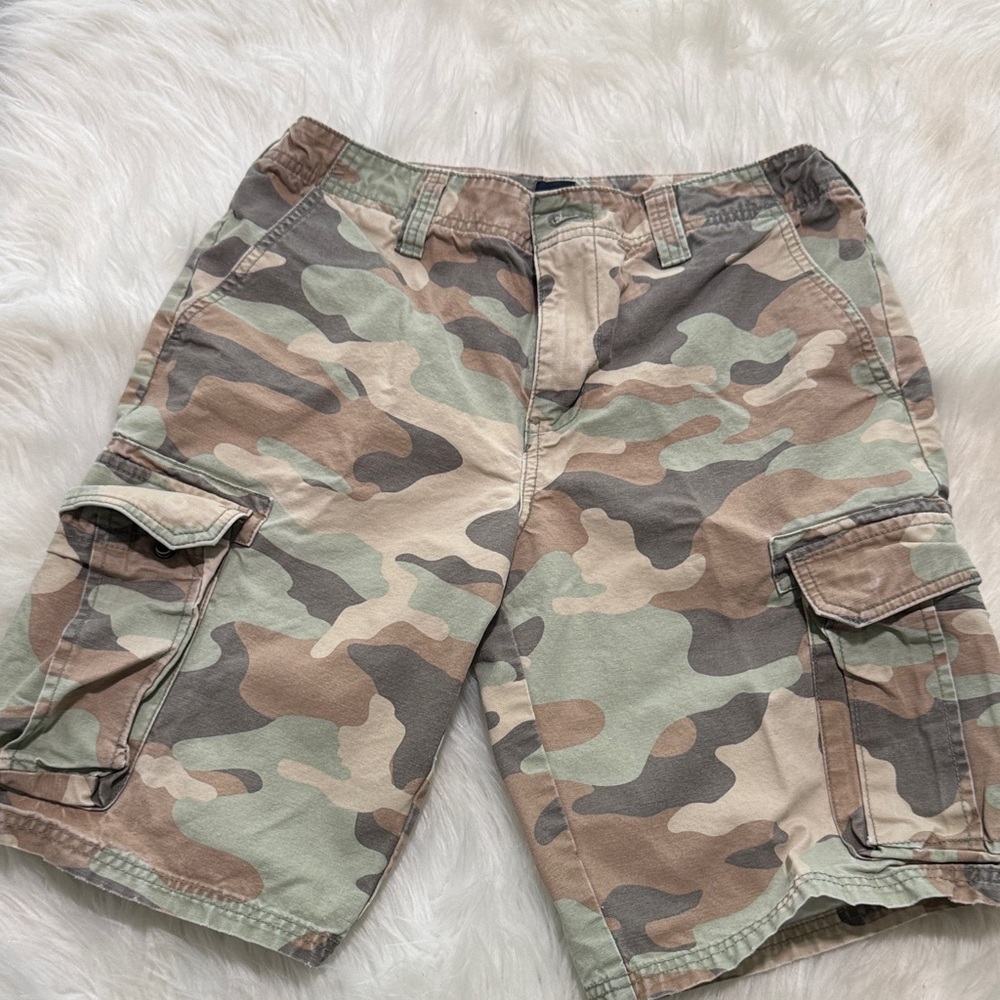 GAP Men's Camo Cargo Shorts - Green, Brown, Tan